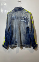 Load image into Gallery viewer, Jordan Craig Mens Blue Denim Jeans Long Sleeve Button Front Jacket Size Medium
