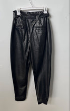 Load image into Gallery viewer, Express Womens Black Pockets Super High Rise Leather Ankle Pants Size 8R

