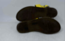 Load image into Gallery viewer, Franco Sarto Womens Yellow Open Toe Flat Slingback Sandals Size 7M
