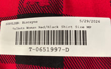 Load image into Gallery viewer, Talbots Womens Red Black Plaid Flannel Scottie Dog Button-Up Shirt Size MP
