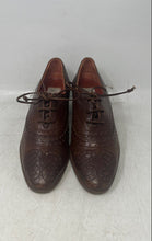 Load image into Gallery viewer, Joan David Womens Brown Leather Lace-Up Wingtip Oxford Dress Shoes Size 8M
