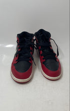 Load image into Gallery viewer, Nike Kids Air Jordan 1 Mid Red Black White Lace-Up Sneaker Shoes Size 3Y
