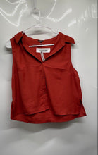 Load image into Gallery viewer, Express Womens Brown Sleeveless Collared Button Front Blouse Top Size Medium
