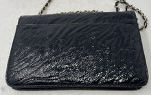 Load image into Gallery viewer, Anne Klein Womens Black Inner Pockets Double Chain Strap Flap Shoulder Bag
