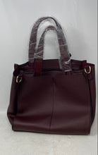 Load image into Gallery viewer, Melie Bianco Womens Red Leather Inner Pockets Double Handle Tote Handbag w/ Tags
