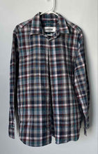 Load image into Gallery viewer, Perry Ellis Mens Multicolor Plaid Stretch Long Sleeve Collared Button-Up Shirt L

