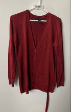 Load image into Gallery viewer, New York &amp; Company Womens Red Long Sleeve Button Front Cardigan Sweater Size S
