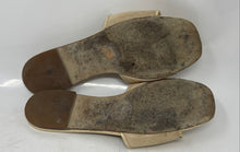 Load image into Gallery viewer, Authentic Tory Burch Womens Cream Leather Slide Sandals Size 8.5M Damaged

