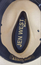 Load image into Gallery viewer, Jen West Mens Beige Wide Brim Western Theme Cowboy Hat Size Large
