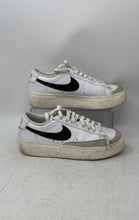 Load image into Gallery viewer, Nike Womens Blazer Low Platform DJ0292-101 White Black Sneakers Shoes Size 7.5
