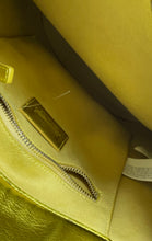 Load image into Gallery viewer, Adolfo Dominguez Womens Yellow Inner Pockets Adjustable Strap Crossbody Bag
