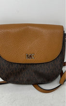 Load image into Gallery viewer, Michael Kors Womens Mott Brown Signature Adjustable Strap Dome Crossbody Bag
