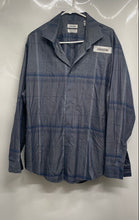 Load image into Gallery viewer, Calvin Klein Mens Gray Printed Long Sleeve Slim Fit Non-Iron Dress Shirt Size 18
