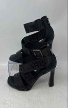 Load image into Gallery viewer, Karl Lagerfeld Womens Careliz Black Logo Print High Heel Strappy Sandals Sz 5.5M
