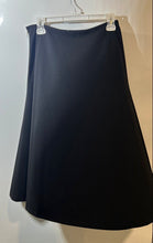 Load image into Gallery viewer, Calvin Klein Womens Black Flat Front Side Zip Midi A-Line Skirt Size 2
