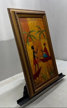 Load image into Gallery viewer, Wood Home Decor Square Framed Art Tropical Scene Signed Painting
