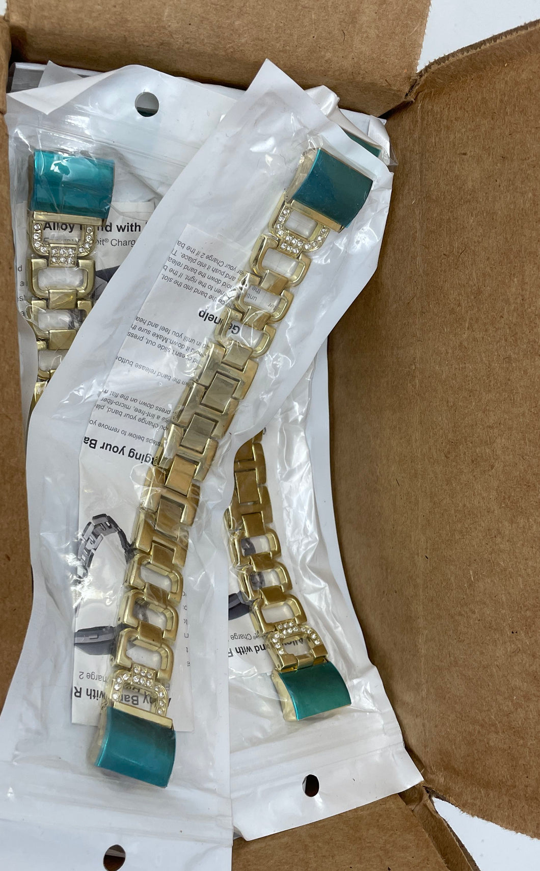4Lb 1.2 oz Alloy Band with Rhinestones For your Fitbit Charge 2 (26Pcs).