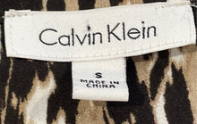 Load image into Gallery viewer, Calvin Klein Womens Multicolor Animal Print Button Front Blouse Top Size S
