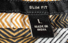 Load image into Gallery viewer, Banana Republic Mens Multicolor Chevron Slim-Fit Button-Up Shirt Size L

