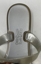 Load image into Gallery viewer, Authentic Salvatore Ferragamo Womens Gray Slip-On Thong Sandals Size 9
