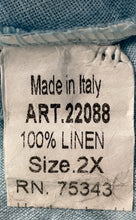 Load image into Gallery viewer, Valentina Naldi Womens Light Blue Long Sleeve Pullover Blouse Top Size 2X
