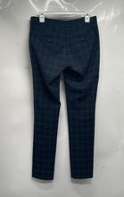Load image into Gallery viewer, Banana Republic Womens Blue Plaid Stretch Flat Front Pockets Dress Pants Size 2L

