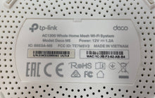 Load image into Gallery viewer, Tp-Link Model Deco M5 AC1300 Whole Home Mesh Wi-Fi System Untested No Cables

