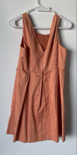 Load image into Gallery viewer, Forever 21 Womens Peach Sleeveless Scoop Neck Back Zip Fit &amp; Flare Dress Size L
