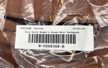 Load image into Gallery viewer, Authentic Tory Burch Womens Thea Brown Leather Zipper Mini Backpack Damaged
