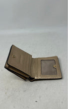 Load image into Gallery viewer, Michael Kors Womens Gold Saffiano Leather Card Holder Mini Bifold Wallet

