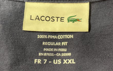 Load image into Gallery viewer, Lacoste Mens Blue Pima Cotton Short Sleeve Regular Fit Pullover T-Shirt Size XXL
