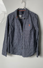 Load image into Gallery viewer, U.S. Polo Assn. Womens Blue White Dotted Long Sleeve Button-Up Shirt Size Medium
