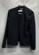 Load image into Gallery viewer, Tahari Womens Black Pin Striped Long Sleeve Notch Lapel Blazer Jacket Size 14
