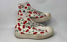Load image into Gallery viewer, Converse Womens CTAS Lift Platform Hi White Cherry Sneakers Shoes Sz 9 No Laces
