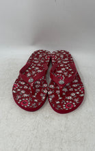 Load image into Gallery viewer, Coach Womens Abbigail Red Slip-On Turnlock Flat Flip-Flop Sandals Size 10B
