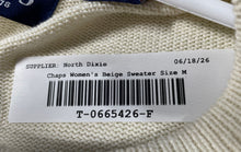 Load image into Gallery viewer, Chaps Mens Beige Long Sleeve Crew Neck Pullover Sweater Size Medium With Tag
