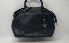 Load image into Gallery viewer, Michael Kors Womens Black Inner Pockets Bottom Studs Shoulder Handbag
