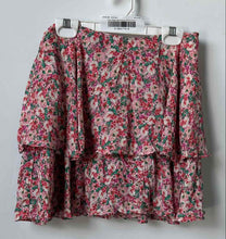 Load image into Gallery viewer, Zara Womens Multicolor Floral Ruffle Tiered Side Zip Mini Skirt Size Small
