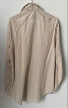 Load image into Gallery viewer, Calvin Klein Mens Beige Cotton Long Sleeve Slim-Fit Dress Shirt Size L
