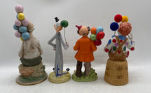 Load image into Gallery viewer, Assorted Lot Of 4 Multicolor Collectible Mixed Balloon Clown Figurines

