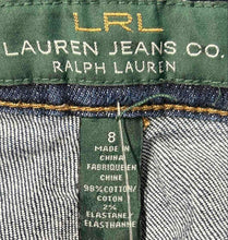 Load image into Gallery viewer, Lauren Ralph Lauren Womens Blue Denim Dark Wash Pockets Bootcut Leg Jeans Size 8
