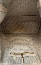 Load image into Gallery viewer, Michael Kors Womens Brown &amp; Cream Monogram Jet Set Travel Shoulder Tote Bag
