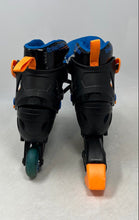Load image into Gallery viewer, Roller Derby Kids Tracer Black Blue Adjustable Strap Inline Skates Size 12-1
