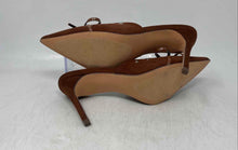 Load image into Gallery viewer, Liliana Womens Caprice-2 Brown Silver Tone Pointed-Toe Studded Mule Heels Size 6

