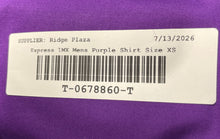 Load image into Gallery viewer, Express 1MX Mens Purple Long Sleeve Collared Dress Shirt Sz XS 13-13.5 With Tag
