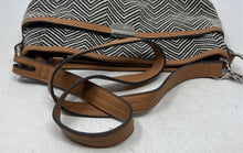 Load image into Gallery viewer, Rosetti Womens Brown White Printed Inner Pockets Detachable Strap Shoulder Purse
