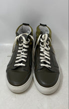 Load image into Gallery viewer, Dol Tora Mens Green Leather Lace-Up Round Toe Mid Top Sneaker Shoes Size 11M
