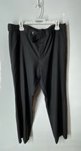 Load image into Gallery viewer, Hugo Boss Mens Black Flat Front Slash Pocket Straight Leg Dress Plants Size 42
