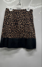 Load image into Gallery viewer, Michael Kors Womens Black Brown Animal Printed Side Zip Short Mini Skirt Size XS
