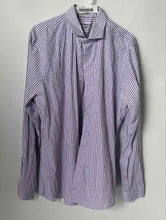 Load image into Gallery viewer, Express Mens Multicolor Plaid Long Sleeve Collared Dress Shirt Size XL 17-17.5
